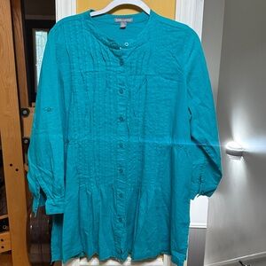 Jessica London Turquoise Blouse